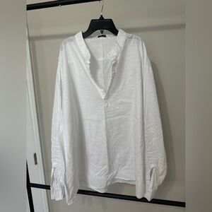 Linen button down dress shirt